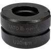 Náhradné čeľuste k lisovacím kliešťam YT-21735 typ U 20mm