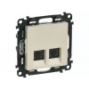 VALENA LIFE zásuvka 2xRJ11 béžová 753239