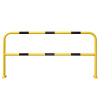Oblúková zábrana, zinkovaná, žltá, upevnenie hmoždinkami, Ø 48 mm, výška 1000 mm, šírka 2000 mm