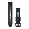 Garmin 010-13280-05 Silikónový remienok Quickfit 22 mm Čierna/Cirrus Modrá