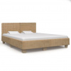 vidaXL Ručne pletený posteľný rám, pravý ratan 180x200 cm - Hnedá - 68630-23436
