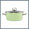Perfect Home Zelený Elite smaltovaný kastról 20 cm + sklenená pokrievka 10407