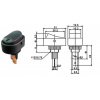 Vypínač kolískový ON-OFF 1pol.12V/20A, presvetlenie LED 12V zelená