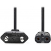 NEDIS napájací kábel pre adaptéry/ Euro zástrčka - konektor IEC-320-C7/ priamy-priamy/ dvojlinka/ čierny/ bulk/ 0,5m