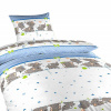 Dadka Obliečky krep do postieľky Slony denim Varianta: Povlečení krep do postýlky Sloni denim 90x130, 45x60 cm