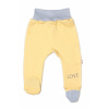 Baby Nellys Dojčenské polodupačky, žlté - Love, veľ. 68 62 (2-3m)