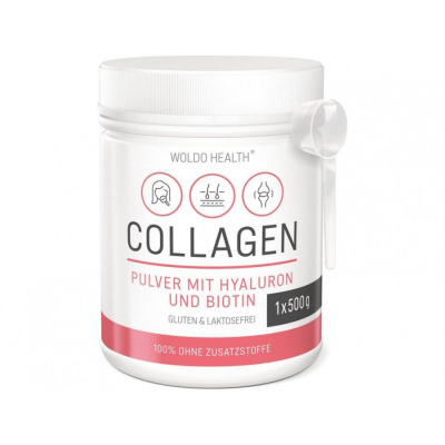 Collagen - Kolagen s kyselinou hyaluronovou 500g WOLDOHEALTH