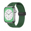 eses Silikónový remienok pre Apple Watch - Magnetický zelený L - 42 mm, 44 mm, 45 mm, 49 mm