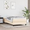 vidaXL Matrac s taštičkovými pružinami krémový 90x200x20 cm látka - Krémová - 102377-202509