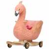 Hojdacie rocker Flamingo 2-v-1 pojazd, zvuk PL (Hojdací rocker FLAMING, gumené kolesá, zvuk, poľské pesničky 2v1)
