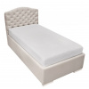 Caramella Golden Sand detská čalúnená posteľ Chesterfield béžová 200x90cm