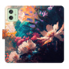 Flip pouzdro iSaprio na mobil Motorola Moto G54 5G - Spring Flowers s kapsičkami na karty (Knížkové flipové pouzdro iSaprio pro mobil Motorola Moto G54 5G - Spring Flowers - elegantní obal s kapsami,