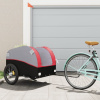 Vozík za bicykel, čierno červený 45 kg, železo-ForU-94132