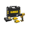 DEWALT Akumulátorová príklepová vŕtačka 18 V bez uhlíkovej kefky (2 x 2,0 Ah akumulátor + nabíjačka + TSTAK) DCD778D2T