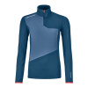 Ortovox dámská merino mikina Fleece Light Zip Neck W | farba: petrol blue, veľkosť: SX