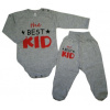 Súprava bavlnená pre batoľa sivá - Best kid, veľ. 74