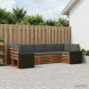 Rohová sofa sada 7 pcs Přirozená a Anthracitová Polyester 3384813