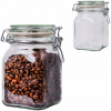 750 ml hermetická dóza s viečkom zo skla a klipom na kávu, čaj, 0,75 l