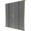 Mexen Velar L Duo, 2-krídlová posuvná vaňová zástena 140 x 150 cm, 8mm šedé sklo, zlatá lesklá, 896-140-003-42-50