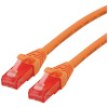 Roline 21.15.2572 RJ45 sieťové káble, prepojovacie káble CAT 6 U/UTP 2.00 m oranžová netienený, bez halogénov, samozhášavý 1 ks; 21.15.2572