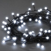 Vianočné osvetlenie vonkajšie, 160 LED-guličky 10mm, 12.70m, studené biele
