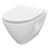 Cersanit Mille Plus wc misa s pomaly sa sklápajúcim sedadlom závesné bez oplachovacieho kruhu biela S701-454