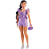 Barbie Deluxe modelka - fialové kraťasy
