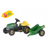 Rolly Toys Kid Šlapací traktor s vlečkou Zelený