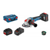 Aku uhlová brúska Bosch GWX 18V-10 SC X-Lock (2x 8Ah) L-Boxx 06017B0401