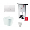 Alca Alcadrain (Alcaplast) Set 5v1 Jadromodul AM102/1120 + tlačítko M1710 + izolácia M91 + WC OVALE BASSO RIMLESS