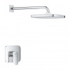 Grohe CUBEO sprchový set s podomítkovou baterií, horní sprcha, chrom