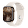 Apple Watch Series 10 GPS + Cellular 46mm Gold Titanium Case with Starlight Sport Band - M/L (Apple Watch Series 10 GPS + Cellular 46mm Gold Titanium Case with Starlight Sport Band - M/L)
