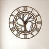 Nástenné hodiny STROM ČASU Farebný dekor: Ořech, Farba ručičiek: Černé, Velikost hodin: 64x64