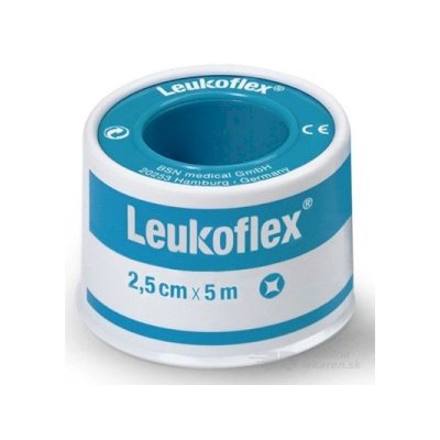 LEUKOFLEX náplasť na cievke, 2,5cm x 5m, 1x1 ks