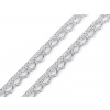 Prámik / čipka s lurexom šírka 10 mm strieborná 18m