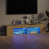 zahrada-XL TV skrinka s LED svetlami dub sonoma 135x39x30 cm 804232