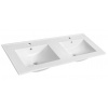 SAPHO - SLIM keramické dvojumývadlo 120x46,5cm, biela 1601-120