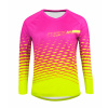 FORCE Dámsky dres F MTB ANGLE LADY dlhý rukáv, rúžovo-fluo Veľkosť: M, farba: Rúžová