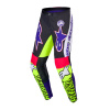 Nohavice SUPERTECH limitovaná edícia DIRT STUDIOS, ALPINESTARS (biela/fialová/ružová/žltá fluo, veľ. 34)