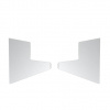 EKOfence Presklená strieška profil 100x80mm +2°záslepka 13313