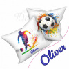 Obliečka Futbal a výšivka Váš text - 40 x 40 cm