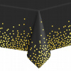 Obrús na stôl - Oblek 137 x 274 cm obdĺžnik (Twrus in Confetti Black 137x274 cm pre večierok)