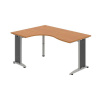 OFFICE PRO s.r.o. HOBIS kancelársky stôl pracovný tvarový, ergo pravý - FE 2005 P, jelša