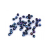 Sklenené korálky brúsené ohňovky 3 mm - 5 g 20 23980/21435 modrá zafírová