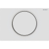 GEBERIT Sigma10 Round ovládacie tlačidlo pre Štart - Stop splachovanie, lakované, matná biela/lesklý chróm, s povrchovou úpravou easy-to-clean, 115.758.JT.5
