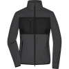 James & Nicholson Mikina JN 131 na zip, fleecová, dámská COT021311i8505-dark melang 2XL Melange tmavá/černá