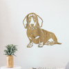 dřevo života Drevená dekorácia psa Jazvečík Rozmery - cm: 60x54, Zvoľte farbu dekoru: Dub zlatý