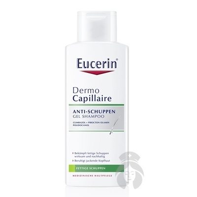 EUCERIN DermoCapillaire Gélový šampón proti mastným lupinám 250 ml