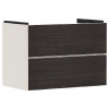 Hansgrohe Xevolos E - Umývadlová skrinka 78x58x48 cm, 2 zásuvky, matná béžová/tmavý dub 54179730