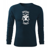 DRAGOWA Fit-T tričko s dlhým rukávom special forces, tmavomodrá 160g/m2 - 3XL